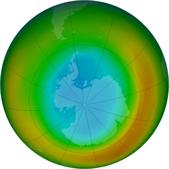 Antarctic ozone map for 1981-09